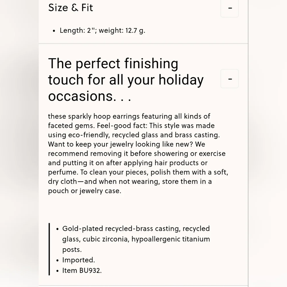 NWT J.Crew Green Faceted-hoop Earrings - Picture 2 of 4